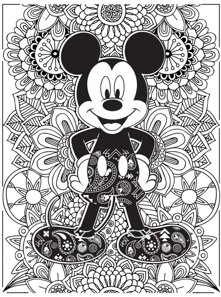 Mickey Mouse Disney Coloring Pages for Adults