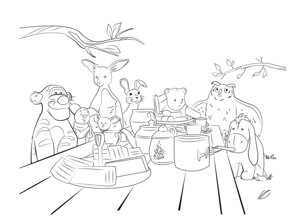 Pooh Disney Coloring Pages for Adults