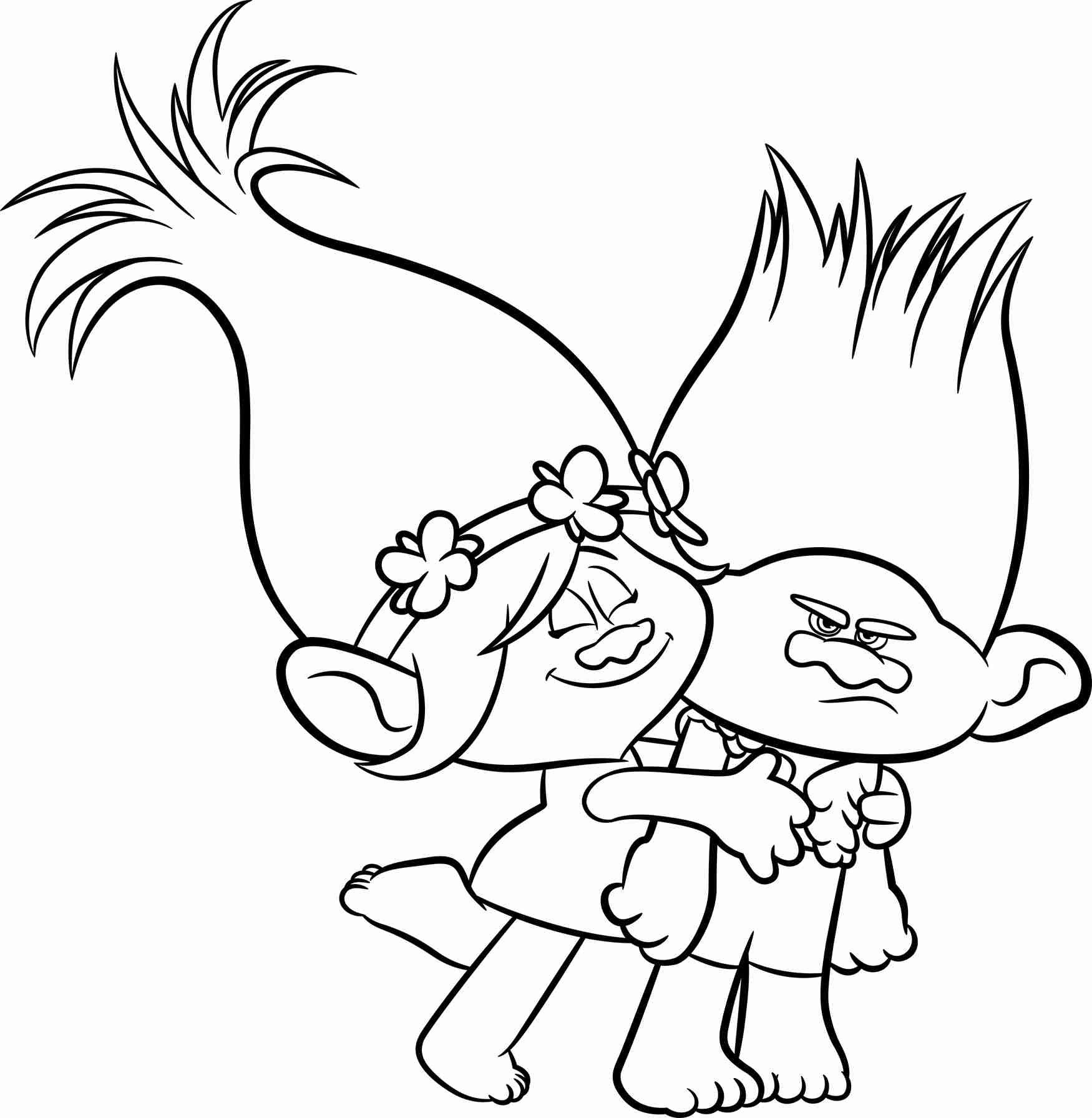 Princess Poppy from Trolls Coloring Page  Poppy coloring page, Disney  princess coloring pages, Princess coloring pages