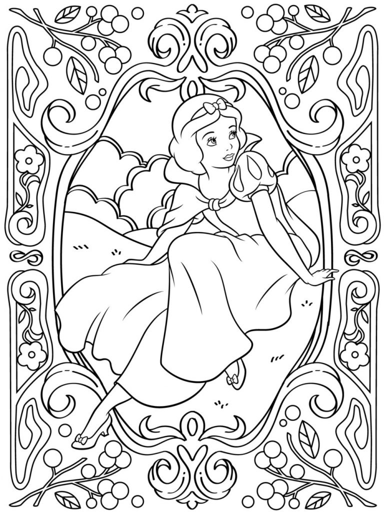 Snow White Coloring Page for Adults