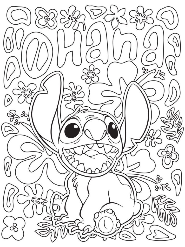 Stitch Disney Coloring Pages for Adults