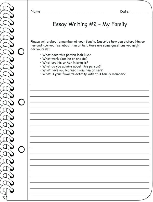 worksheets for writing essays