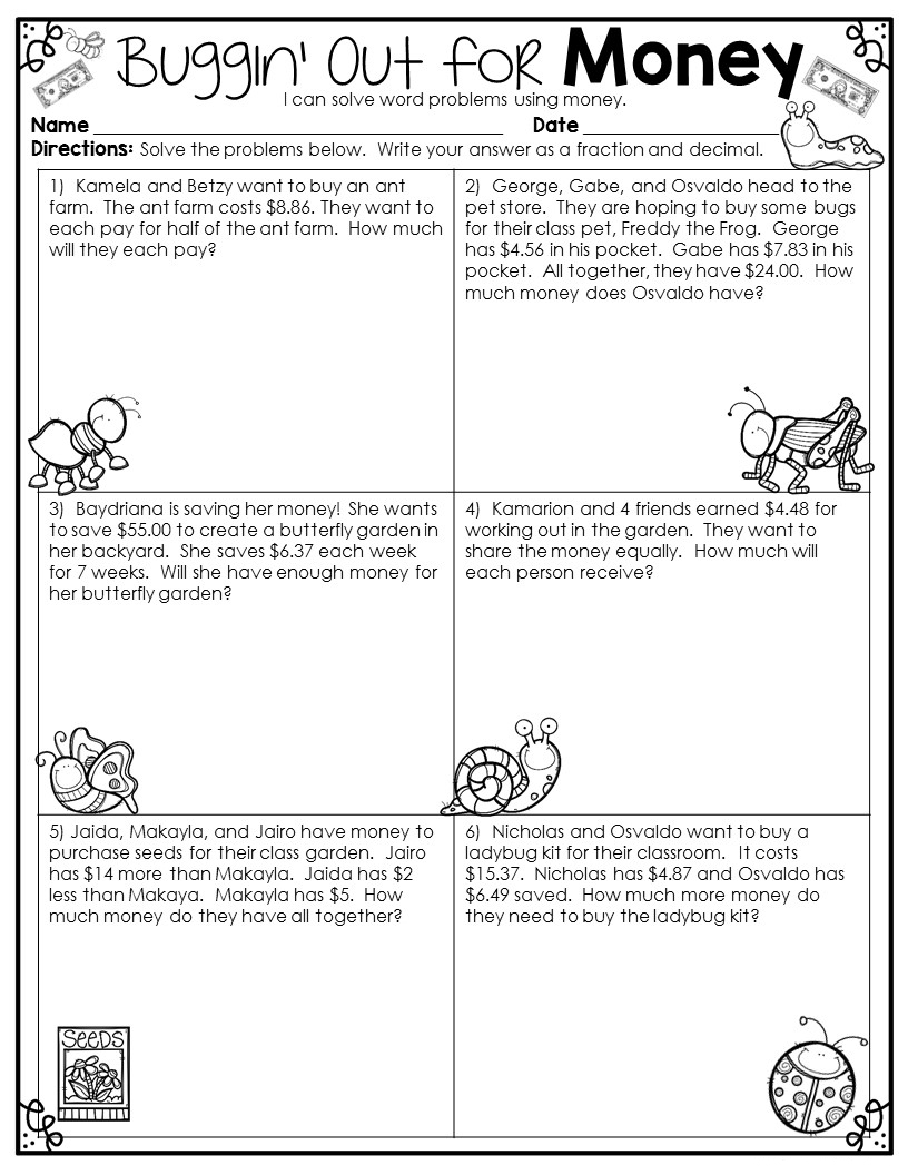 4th Grade Math Word Problems Best Coloring Pages For Kids