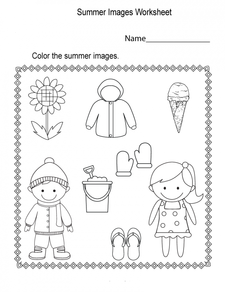 summer worksheets best coloring pages for kids