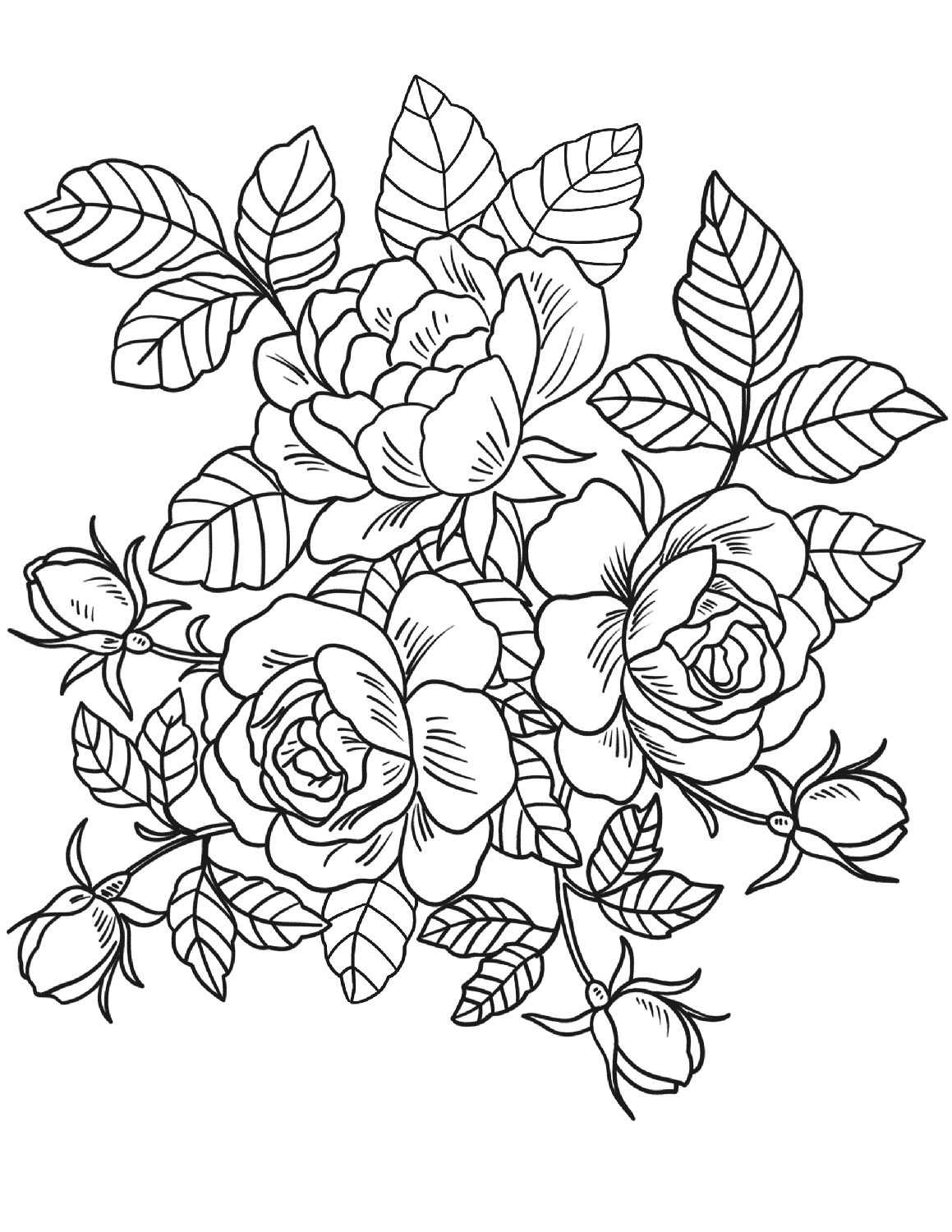 Floral Coloring Pages For Adults Best Coloring Pages For Kids