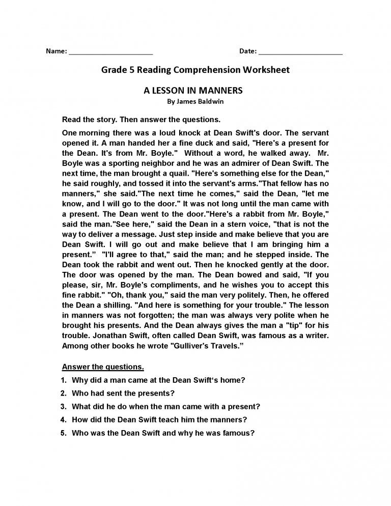 Reading Comprehension Worksheets Best Coloring Pages For Kids