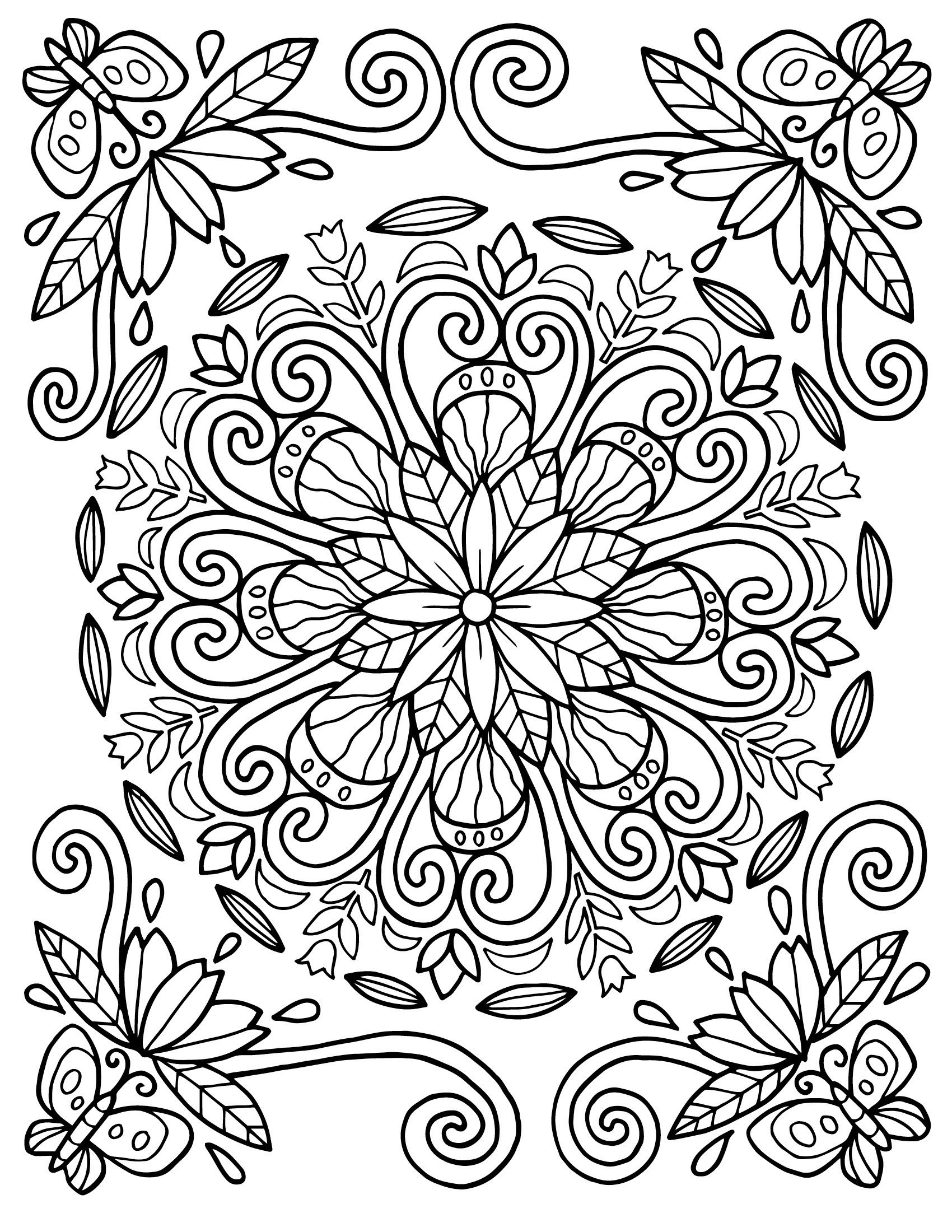 Floral Coloring Pages for Adults Best Coloring Pages For Kids