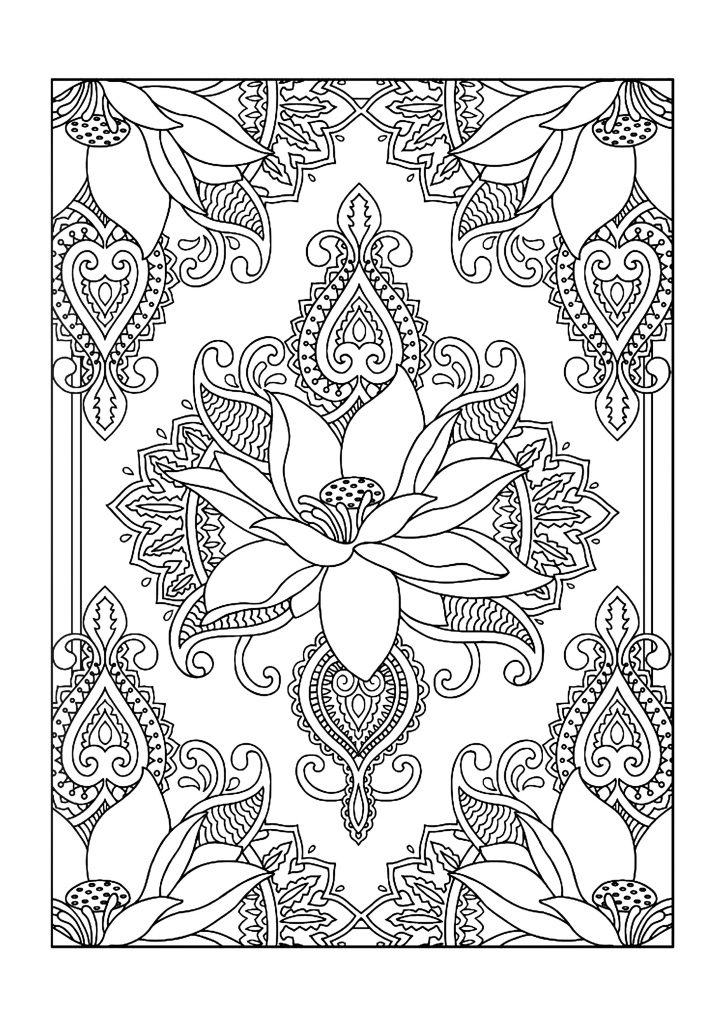 Pattern Floral Coloring Pages For Adults