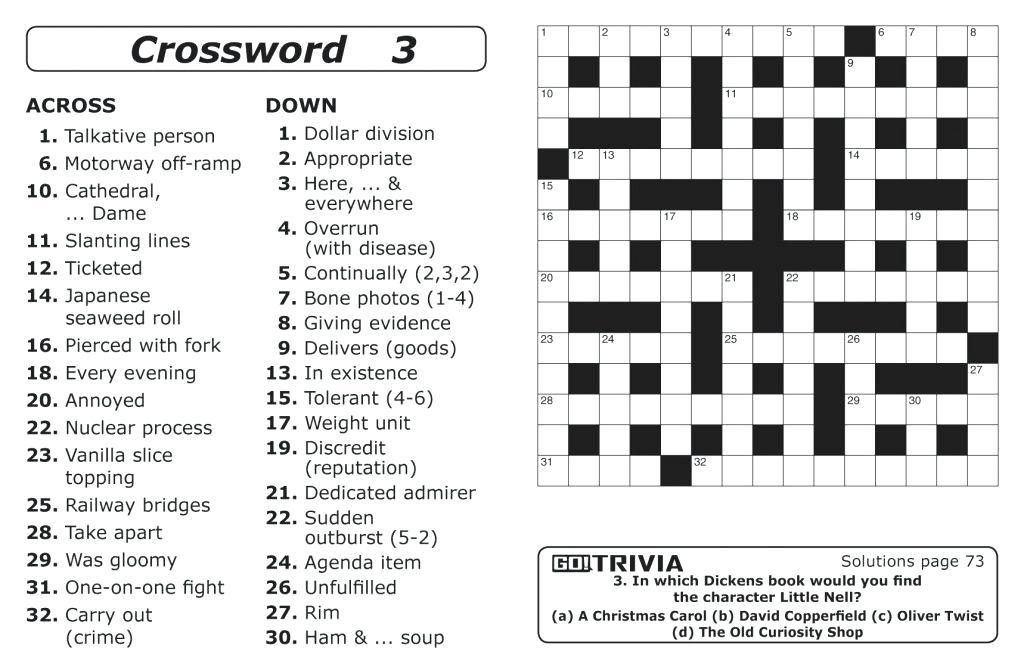 Crossword Puzzles for Adults - Best Coloring Pages For Kids