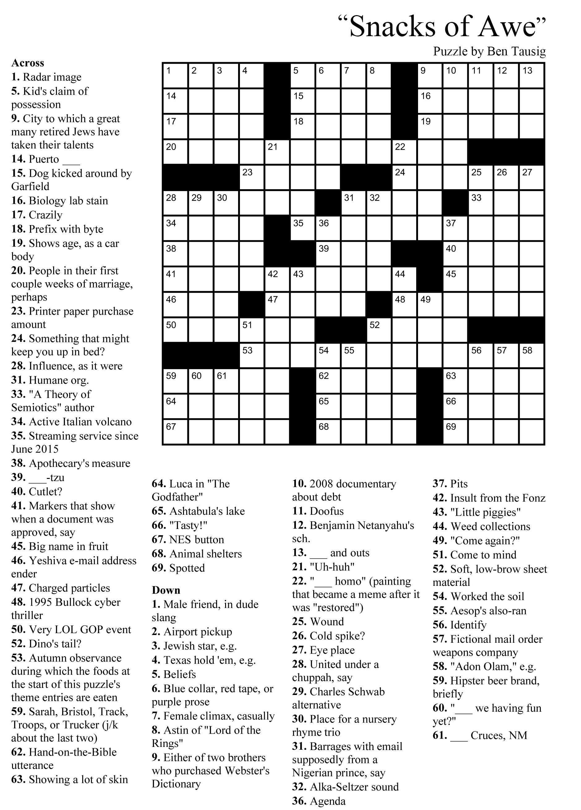 simple crosswords