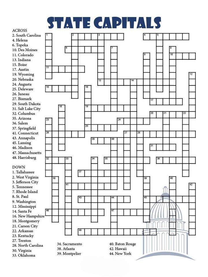 Printable Sports Crossword Puzzles