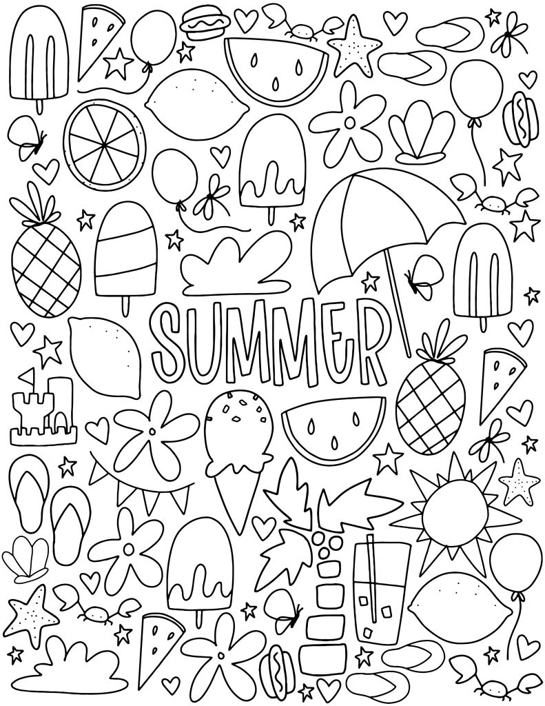 36 Summertime Beach Summer Coloring Pages Gif Image Analysis Example
