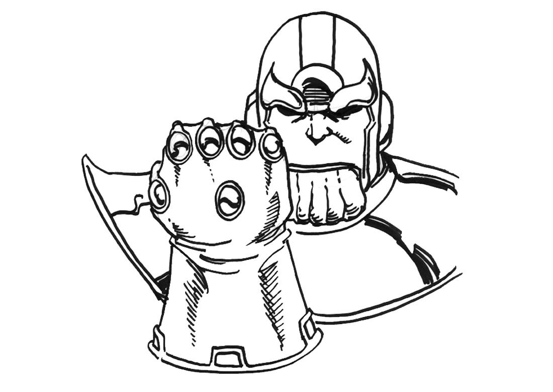 Easy Printable Thanos Coloring Pages for Kids