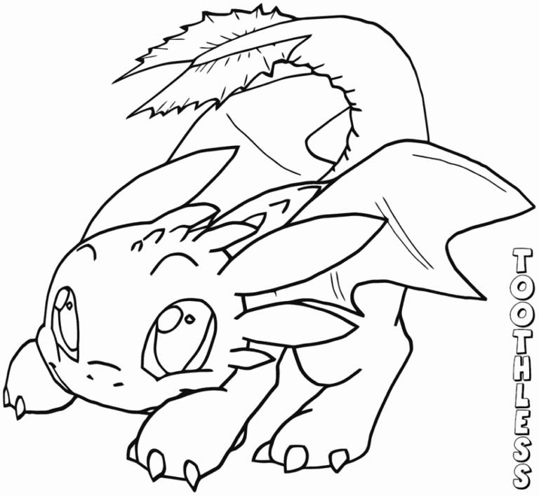 Toothless Kids Coloring Pages