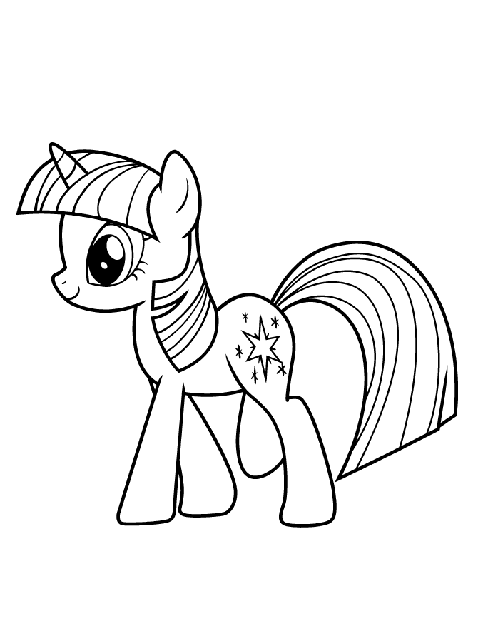 427 Simple Twilight Sparkle Coloring Page with Printable