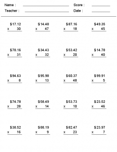 4th Grade Multiplication Worksheets - Best Coloring Pages For Kids