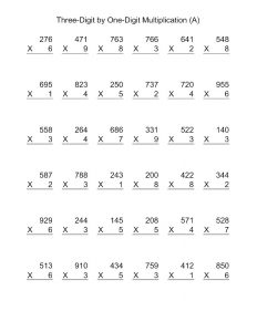 4th Grade Multiplication Worksheets - Best Coloring Pages For Kids