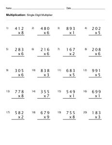 4th Grade Multiplication Worksheets - Best Coloring Pages For Kids