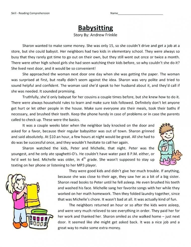 biography reading comprehension grade 4