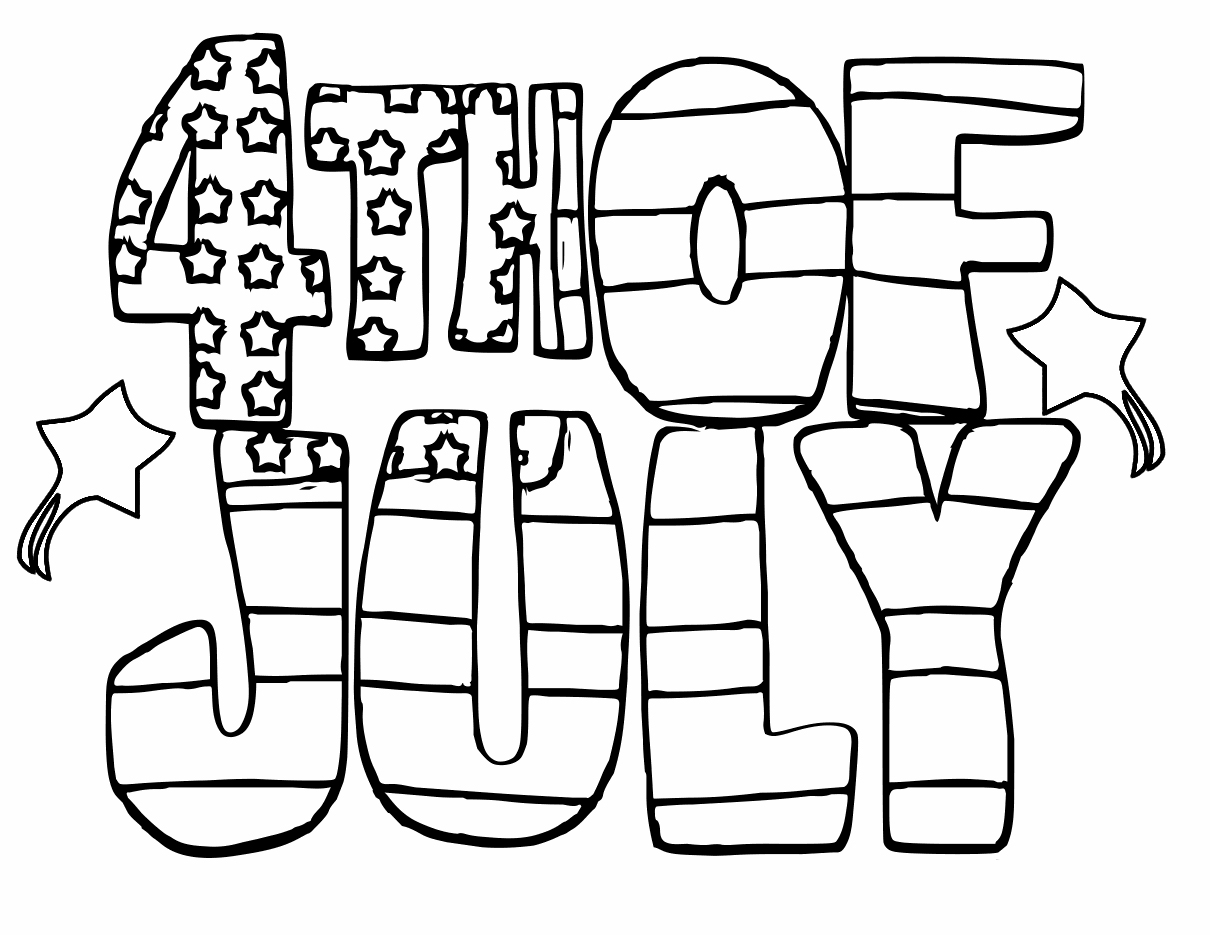 free july coloring pages