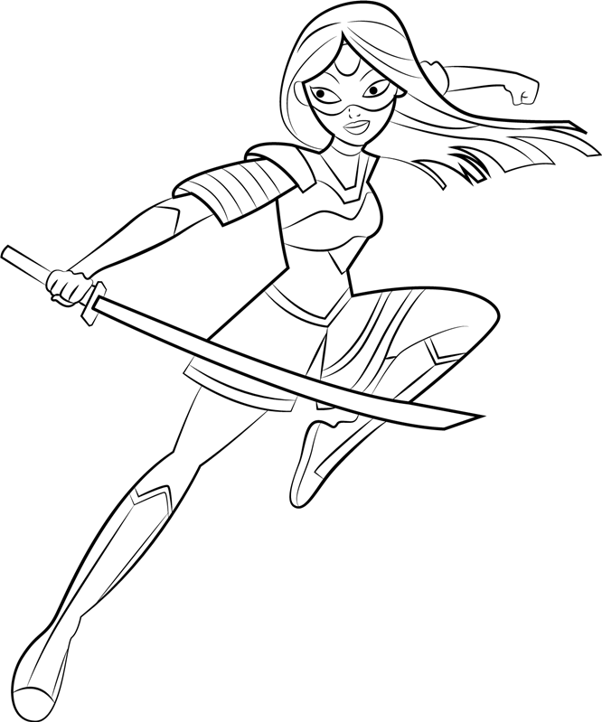 superhero girl coloring pages