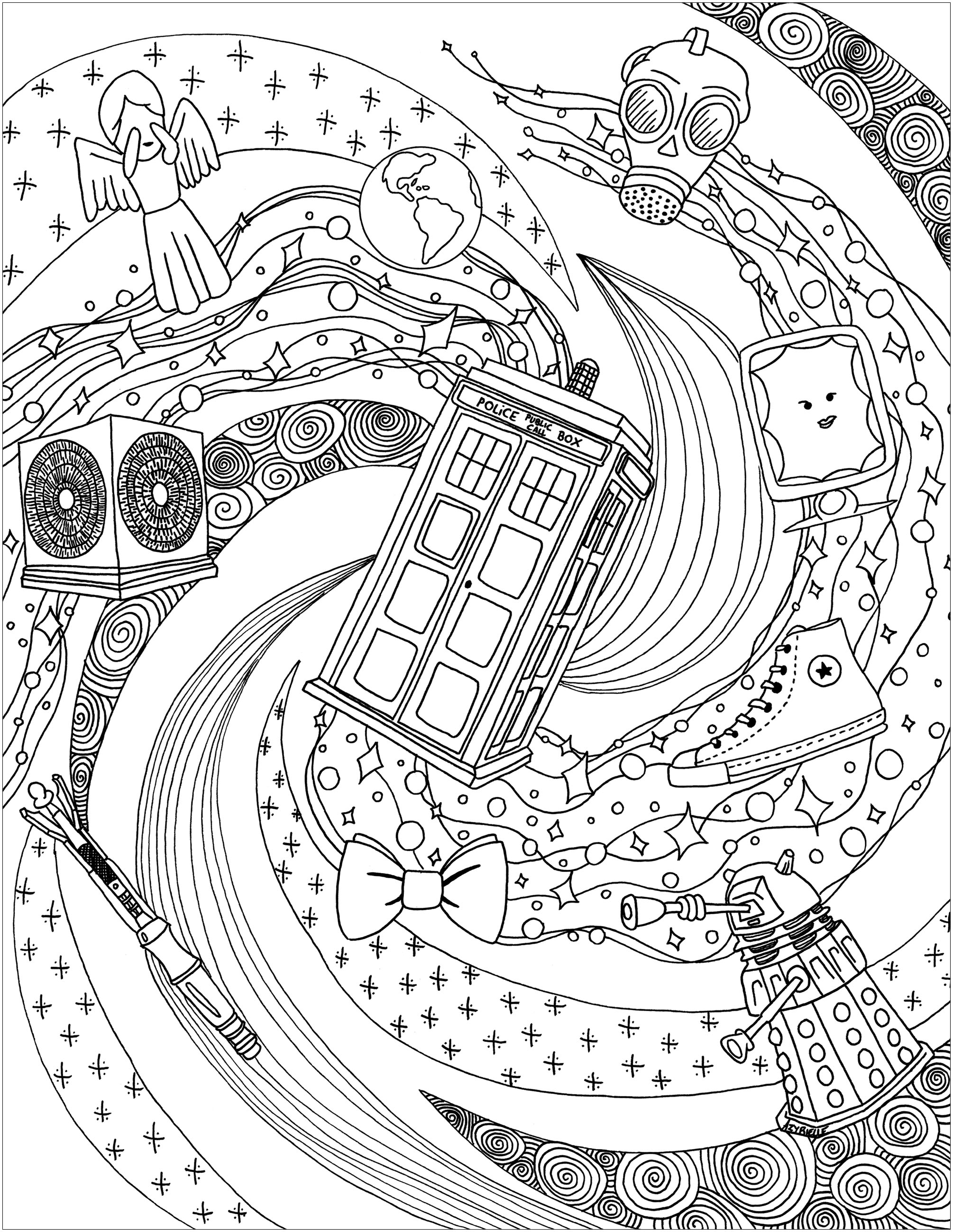 doctor who coloring page