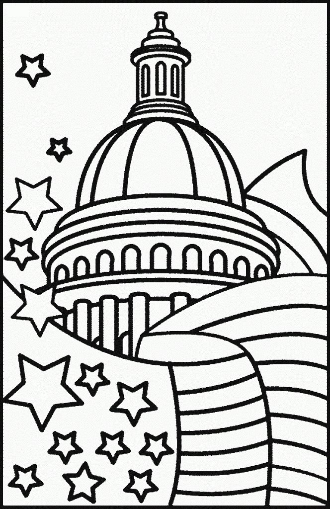 flag day coloring pages for kids