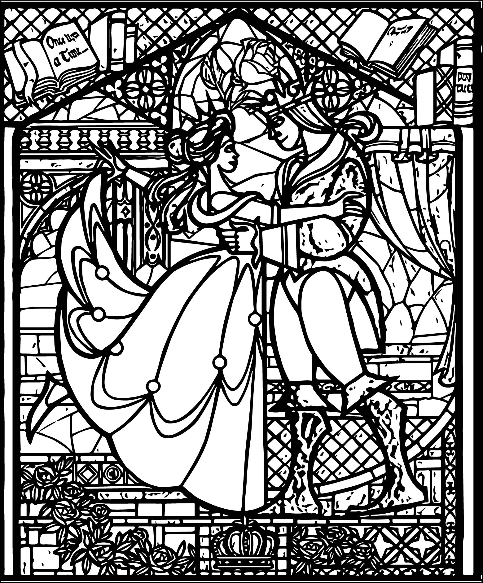 printable stained glass coloring pages