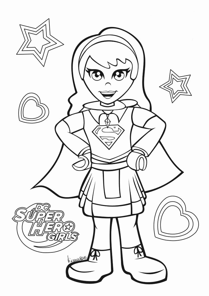 dc superhero girl coloring pages