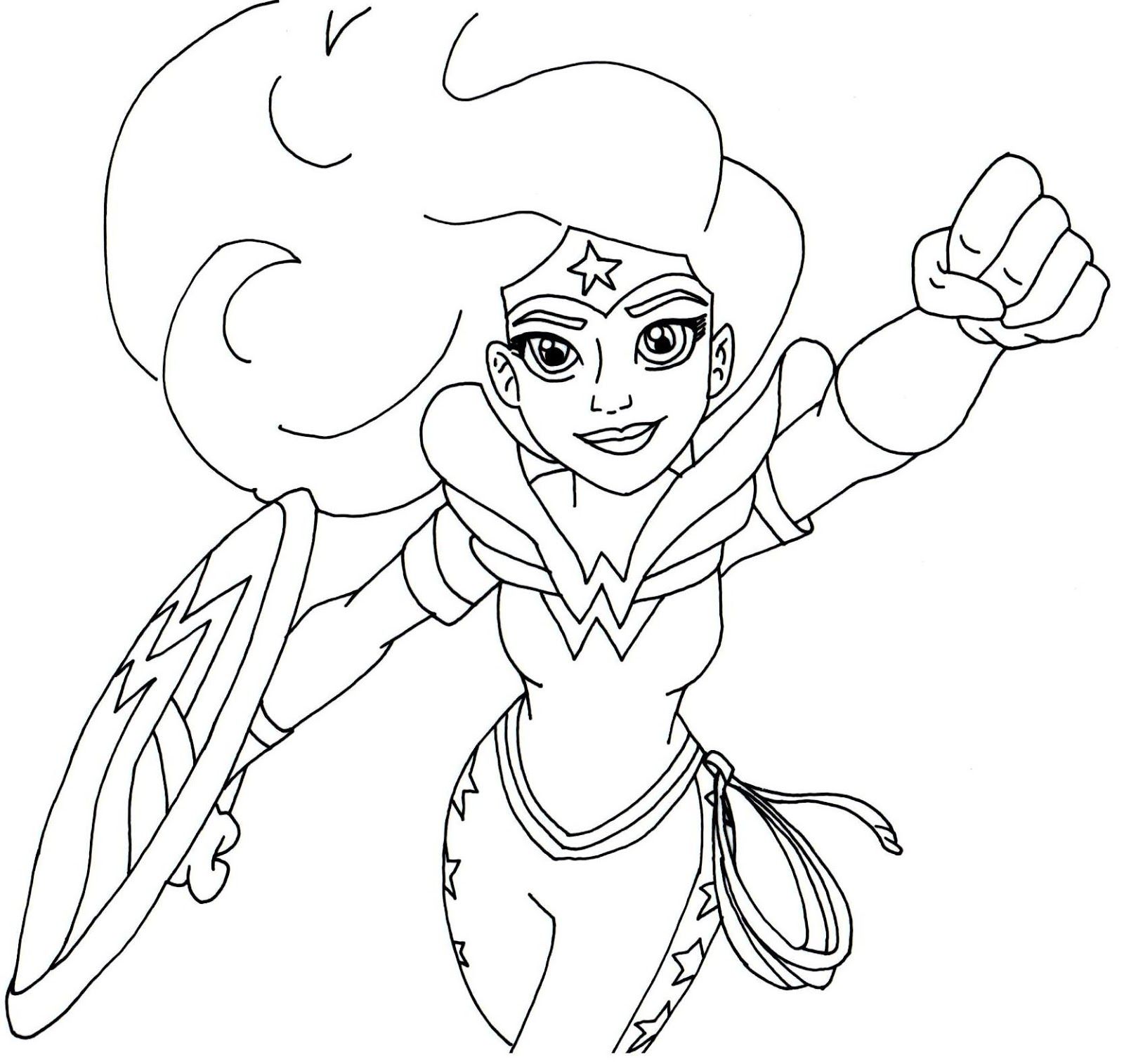 super hero girls coloring page