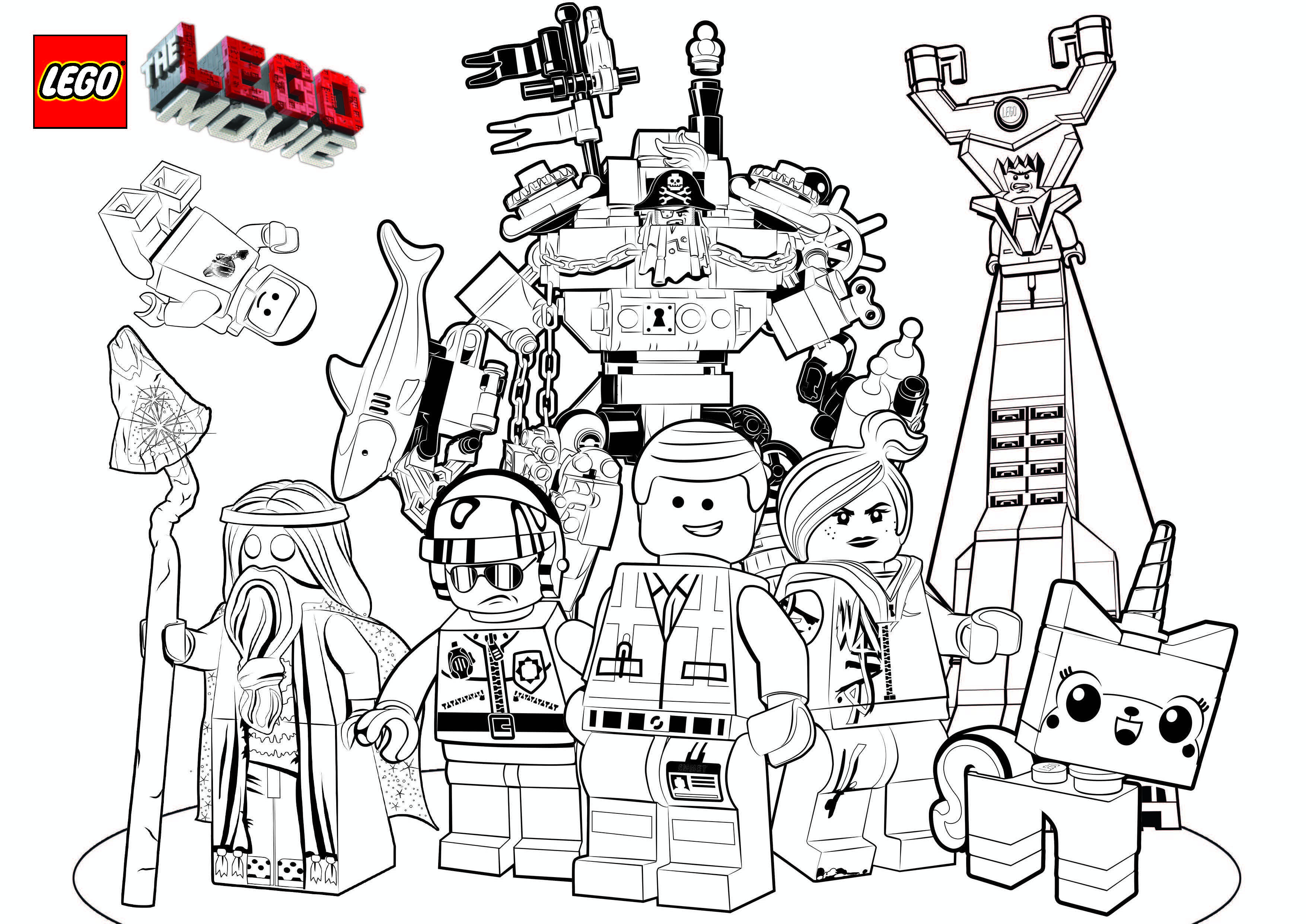 the lego movie characters drawing