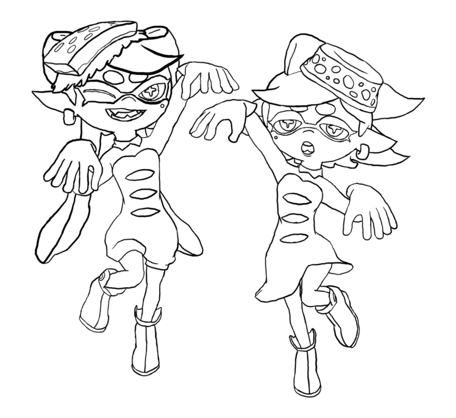 Splatoon Coloring Pages.