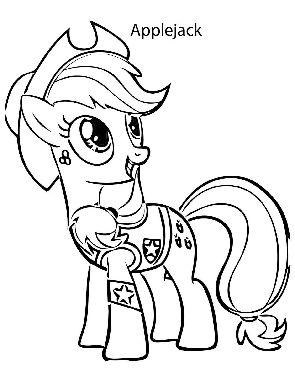 my little pony applejack coloring pages