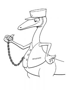 mrs conductor coloring page dinosaur train