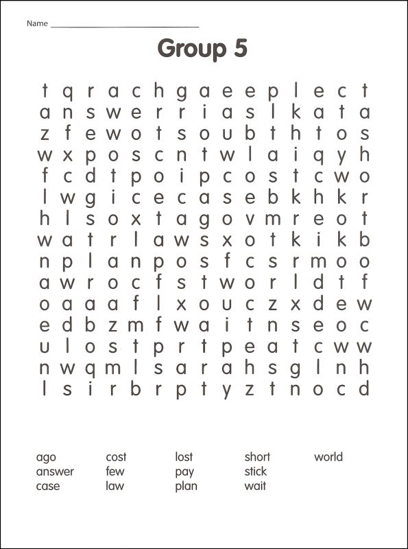 Third Grade Word Search Best Coloring Pages For Kids