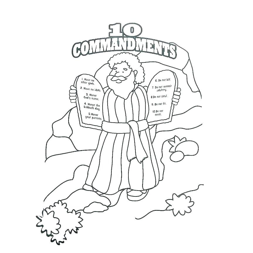 Printable Ten Commandments Coloring Pages