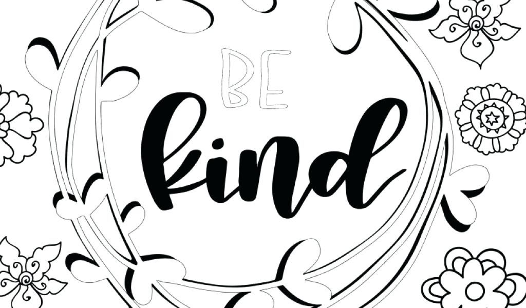 Kindness Coloring Sheets For Kids