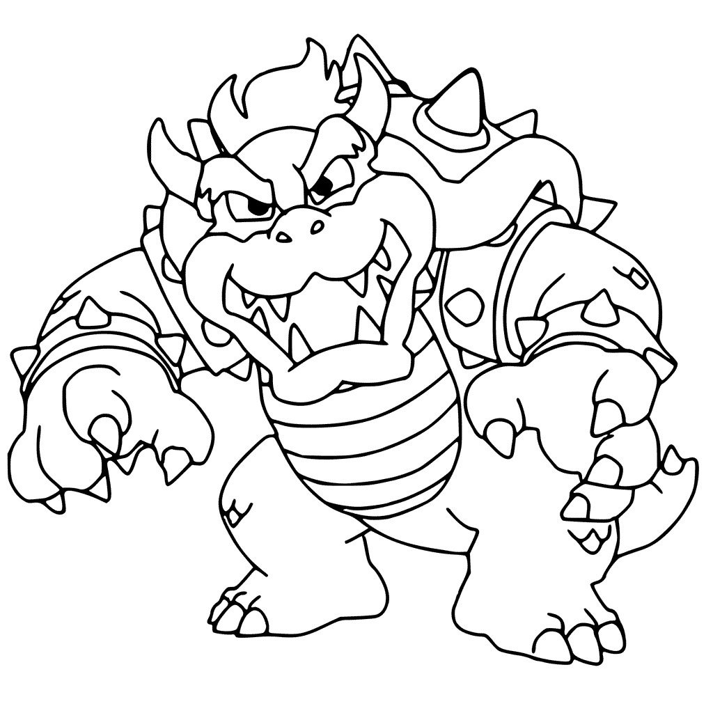 Dry Bowser Mario Coloring Pages  Mario coloring pages, Super mario  coloring pages, Cartoon coloring pages