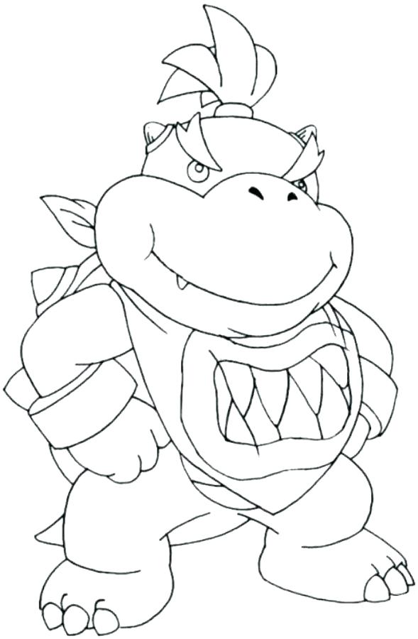 mario kart coloring pages bowser