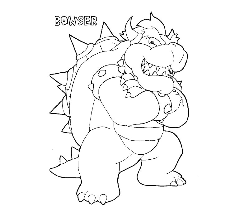 Cool Bowser Coloring Page