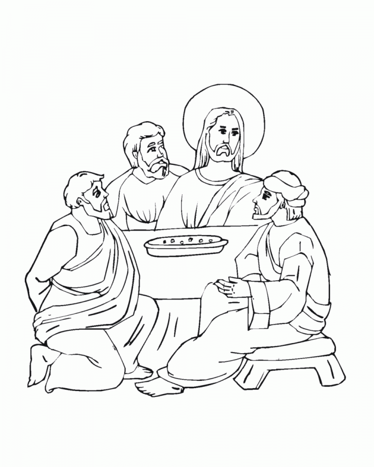 Free Printable Last Supper Coloring Pages