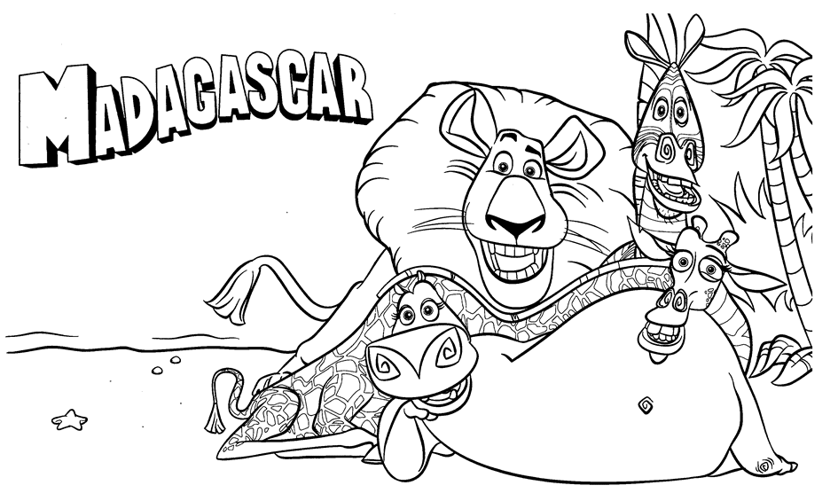 madagascar marty coloring pages