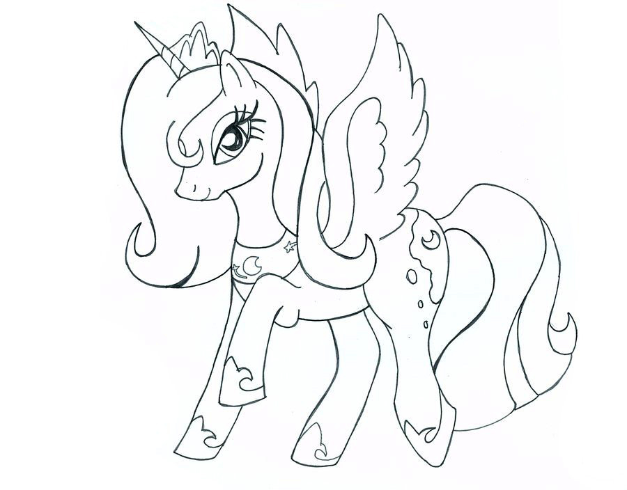 princess luna and nightmare moon coloring pages