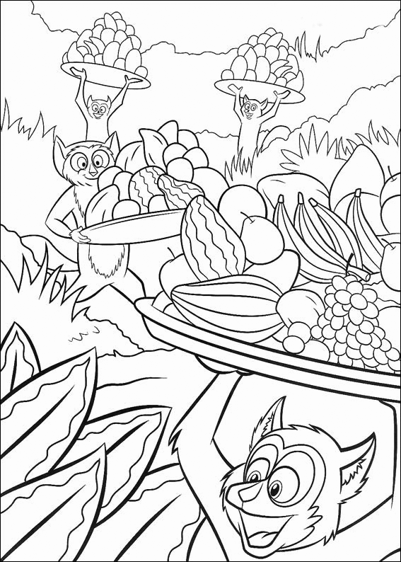 madagascar characters coloring pages