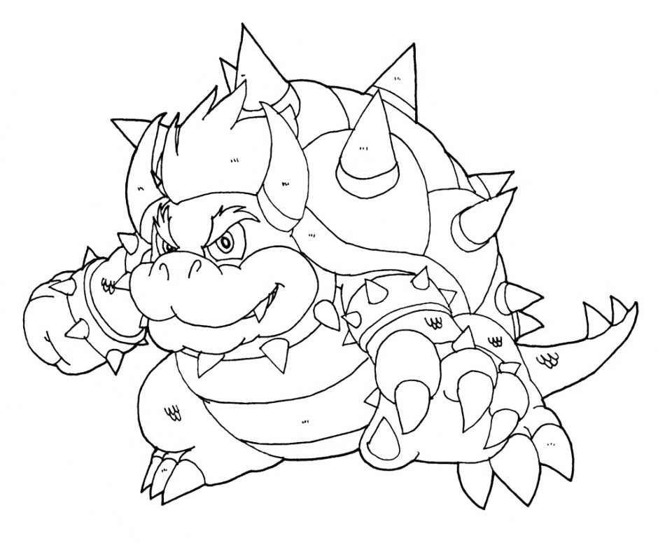 Printable Bowser Coloring Page