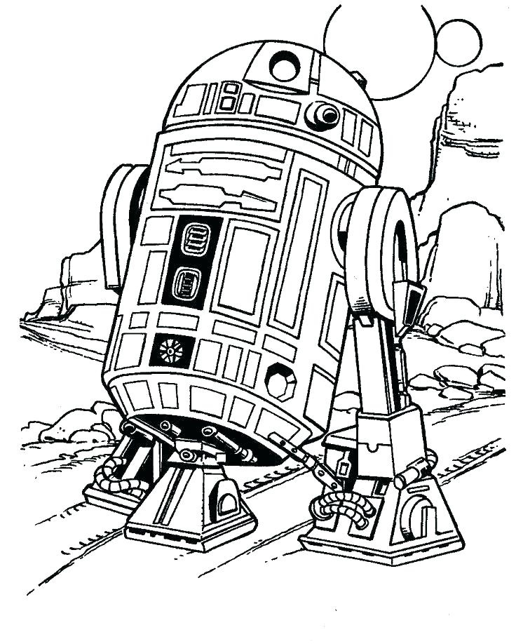 C 3po And R2 D2 Coloring Page Coloring Pages