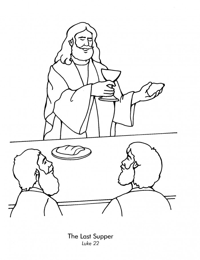 Free Printable Coloring Pages Of The Last Supper - Printable Templates