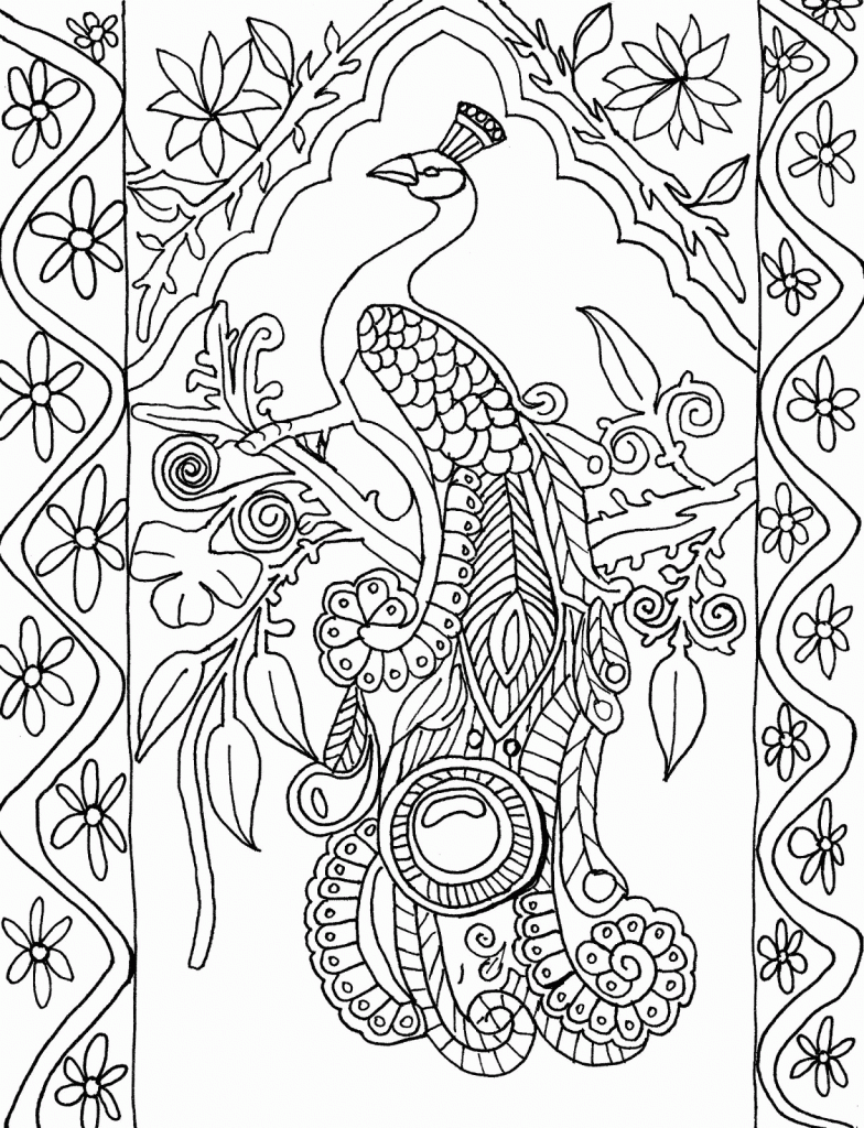 Free Printable Peacock Coloring Pages For Kids