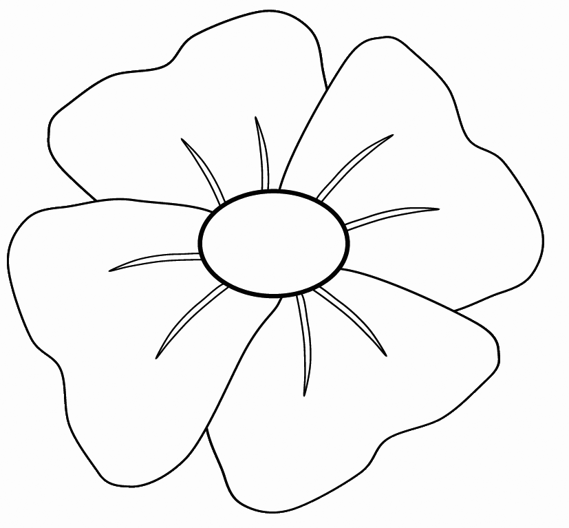 Line Art Flower Coloring Page