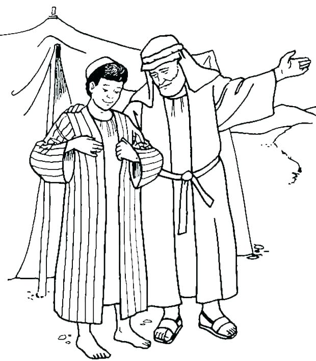 Joseph Sees His Brothers Again Coloring Sheet - Jackson Barriver
